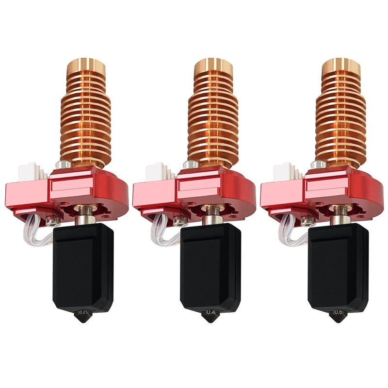 HzdaDeve 3PK Upgrade 2.0 Version 0.25MM 0.4MM 0.6MM Ceramic Hotend Kit for Adventurer 5M/5M Pro Hot End Kit Extruder Printer Head Quick-Detachable Hardened Nozzle Heating Rod Heat Sink for Flashforge - Image 1
